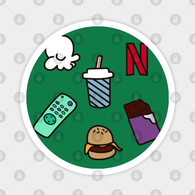 Netflix and Eat Magnet by TeeAgromenaguer